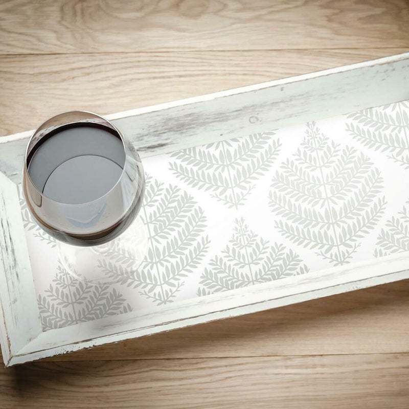 RoomMates RMK11511WP Hygge Fern Damask Gray Peel and Stick Wallpaper - Image 5